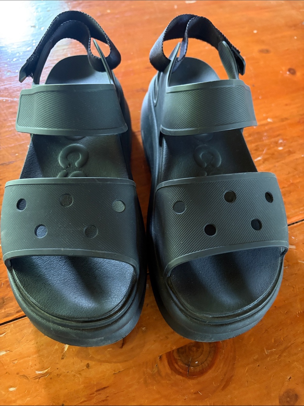 CROCS Black Platform Sport Sandals